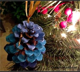 ombre painted pinecone ornaments, christmas decorations, crafts, seasonal holiday decor