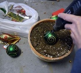 diy ornament topiaries, christmas decorations, fireplaces mantels, seasonal holiday decor
