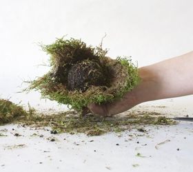moss ball planters, crafts, gardening, how to, test fit the moss