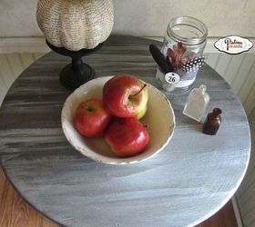 pedestal table with weathered finish, painted furniture
