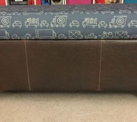 take a seat playroom ottoman with minted fabric, entertainment rec rooms, reupholster