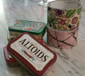 upcycled mini spa altoids gift tins stocking stuffer party favors, crafts, repurposing upcycling