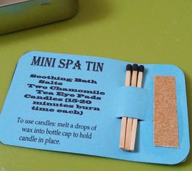 upcycled mini spa altoids gift tins stocking stuffer party favors, crafts, repurposing upcycling
