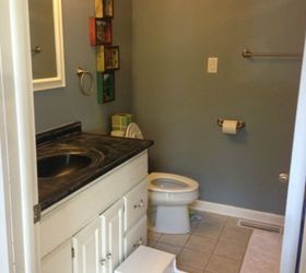 bathroom makeover for under 200, bathroom ideas, home decor, repurposing upcycling