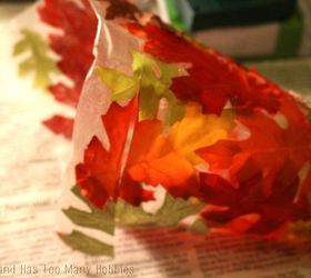 fall leaf tree luminaries, crafts, seasonal holiday decor, thanksgiving decorations