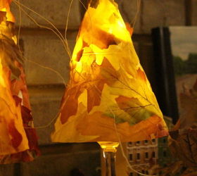 fall leaf tree luminaries, crafts, seasonal holiday decor, thanksgiving decorations