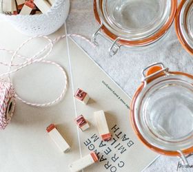 homemade orange cream milk bath gift, crafts