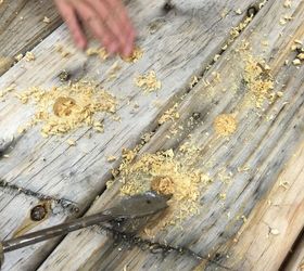diy wire spool coffee table, diy, painted furniture, rustic furniture, woodworking projects