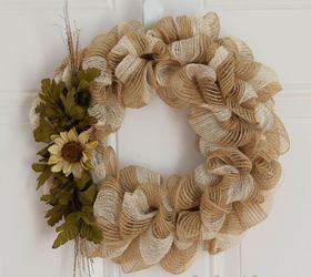 fall mesh ribbon wreath, crafts, seasonal holiday decor, wreaths