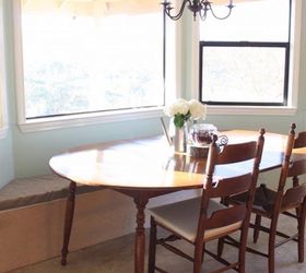 breakfast nook table makeover, kitchen design, painted furniture