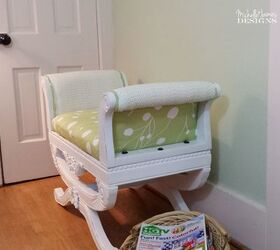 a first attempt at upholstering, painted furniture, reupholster