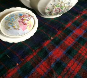 diy plaid throw blanket from vintage wool scarves, crafts