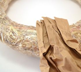 brown paper bag wreath base, crafts, how to, repurposing upcycling, seasonal holiday decor, wreaths