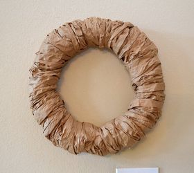 brown paper bag wreath base, crafts, how to, repurposing upcycling, seasonal holiday decor, wreaths