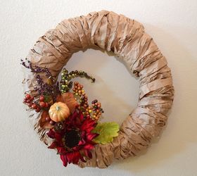 brown paper bag wreath base, crafts, how to, repurposing upcycling, seasonal holiday decor, wreaths