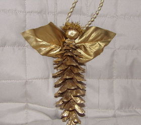 pinecone angel, crafts, seasonal holiday decor, Pinecone Angel