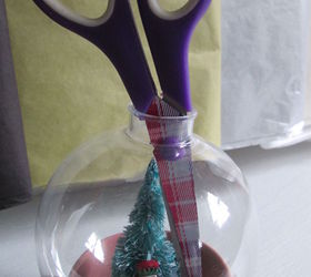 easy snow globe ornament made simple come see, christmas decorations, crafts, seasonal holiday decor