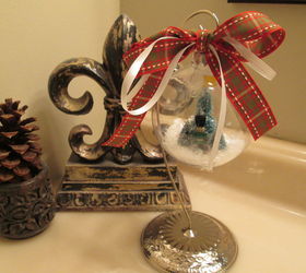 easy snow globe ornament made simple come see, christmas decorations, crafts, seasonal holiday decor