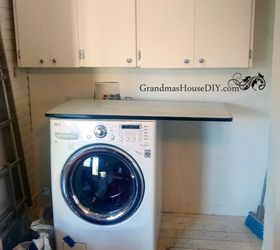 our laundry room gets spruced up with some paint and built ins, closet, diy, home improvement, laundry rooms, storage ideas, woodworking projects