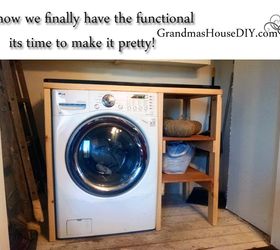 our laundry room gets spruced up with some paint and built ins, closet, diy, home improvement, laundry rooms, storage ideas, woodworking projects