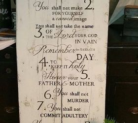 10 commandments pallet sign, crafts, pallet, woodworking projects
