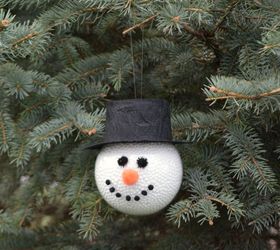 frosty the snowman homemade ornament, christmas decorations, seasonal holiday decor