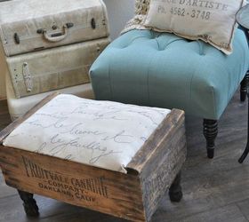 vintage crate diy footstool hdgiftchallenge, diy, painted furniture, repurposing upcycling