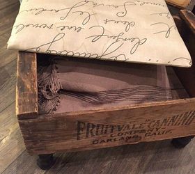 vintage crate diy footstool hdgiftchallenge, diy, painted furniture, repurposing upcycling