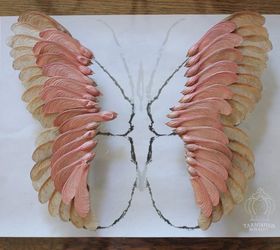 maple seed butterfly art, crafts, home decor, wall decor