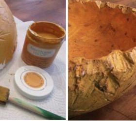 diy faux hand carved wood bowl, crafts