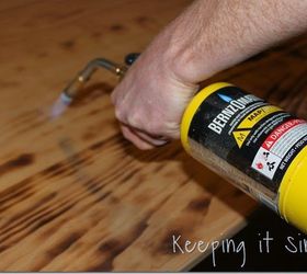 diy dining table with burned wood finish, dining room ideas, diy, how to, woodworking projects