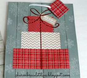 dollar store christmas gift bag wall art, christmas decorations, crafts