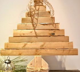 a wire hanger piece of 2 by 4 scrap wood makes a holiday tree, christmas decorations, crafts, seasonal holiday decor
