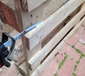 diy outdoor pallet table first woodworking attempt, how to, outdoor furniture, painted furniture, pallet, woodworking projects