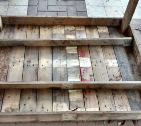 diy outdoor pallet table first woodworking attempt, how to, outdoor furniture, painted furniture, pallet, woodworking projects