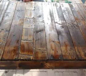 diy outdoor pallet table first woodworking attempt, how to, outdoor furniture, painted furniture, pallet, woodworking projects
