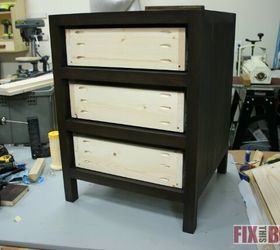 diy 3 drawer nightstand restoration hardware knockoff, diy, how to, storage ideas, woodworking projects