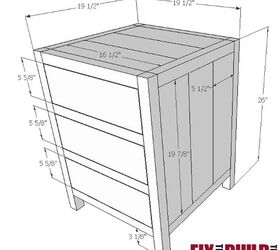 diy 3 drawer nightstand restoration hardware knockoff, diy, how to, storage ideas, woodworking projects