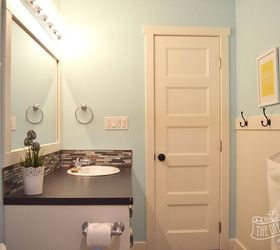 a happy yellow aqua kids bathroom, bathroom ideas, painting