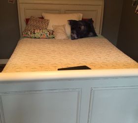 teen room make over, bedroom ideas, painted furniture, Another view of the finished bed