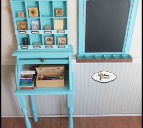 bread box turned child s craft station, crafts, painted furniture, repurposing upcycling