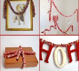 make a fabulous felt garland and decoration out of old sweaters, christmas decorations, crafts, repurposing upcycling, wreaths