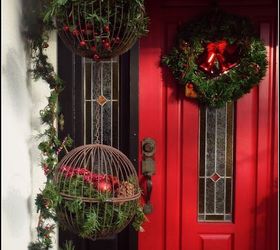 christmas cages, christmas decorations, crafts, curb appeal, repurposing upcycling, seasonal holiday decor