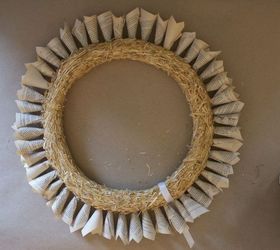 lush book page wreath, christmas decorations, crafts, repurposing upcycling, seasonal holiday decor, wreaths, All around the outside