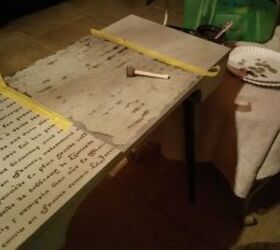 mid century contemporary table gets a new look, painted furniture, She is versed in French
