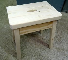 knockoff plow hearth elmwood stool, diy, painted furniture, woodworking projects