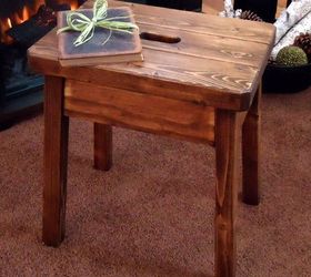 knockoff plow hearth elmwood stool, diy, painted furniture, woodworking projects