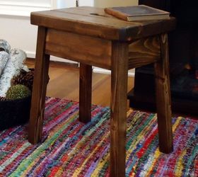knockoff plow hearth elmwood stool, diy, painted furniture, woodworking projects