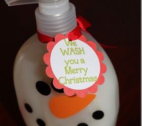 snowman soap perfect for teacher or neighbor gift, crafts