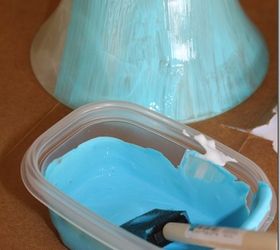 turquoise pendants light how to dye light shades, home improvement, how to, kitchen design, lighting, painting